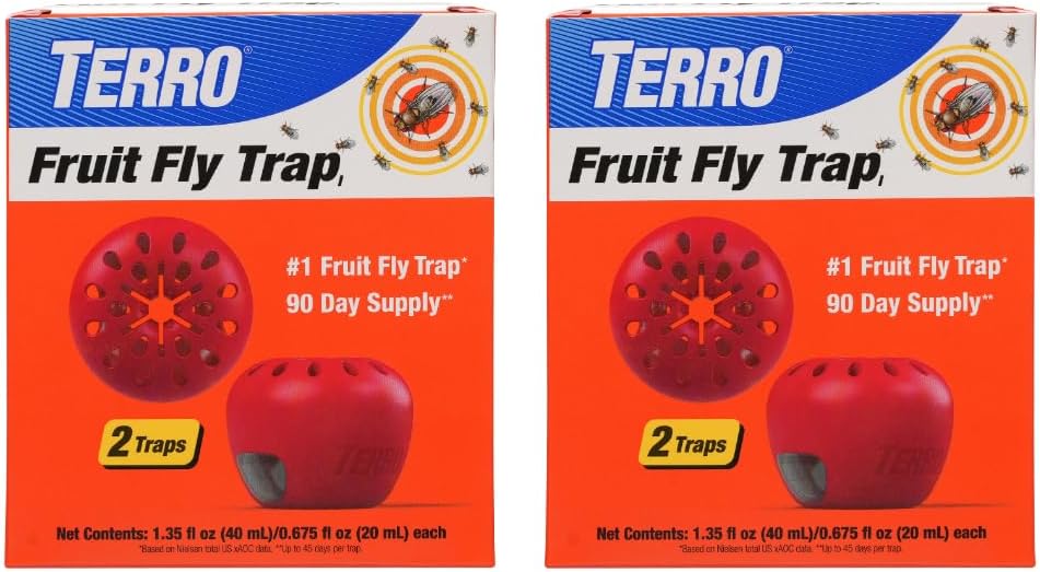 Terro  Fruit Fly.Traps for Indoors Notice a dramatic decrease in fruit flies within a few days with these indoor fly traps for your home.